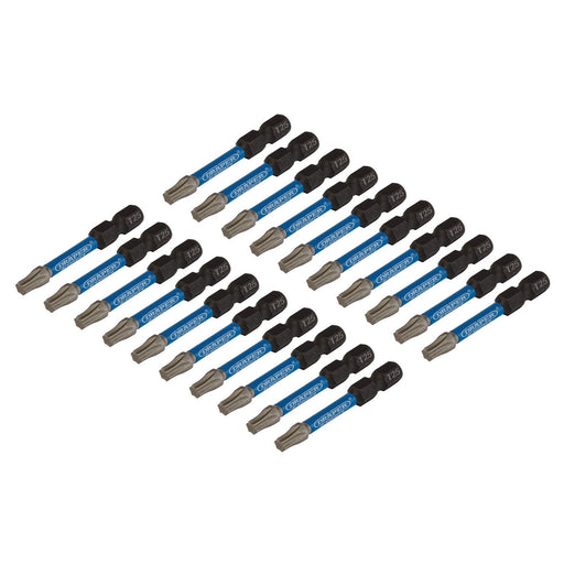 Draper-Expert-TX-STARÂ®-Impact-Screwdriver-Bits,-T25-x-50mm,-1/4"-Hex-(Pack-of-20)