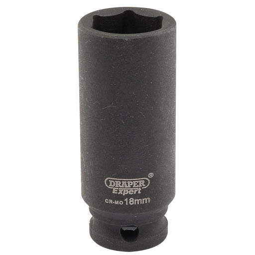 Draper-Expert-HI-TORQ®-6-Point-Deep-Impact-Socket,-3/8"-Sq.-Dr.,-18mm