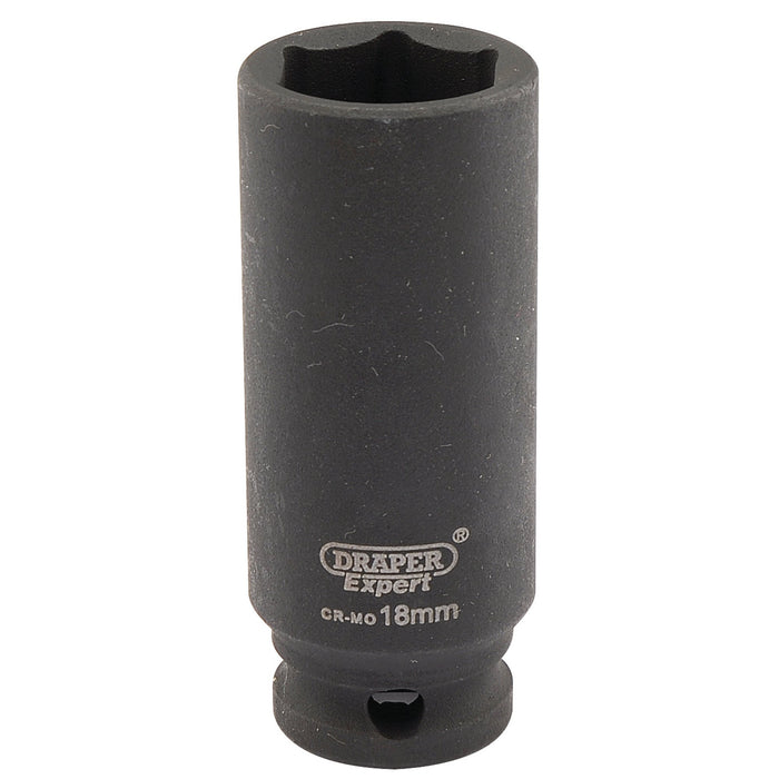 Draper-Expert-HI-TORQ®-6-Point-Deep-Impact-Socket,-3/8"-Sq.-Dr.,-18mm
