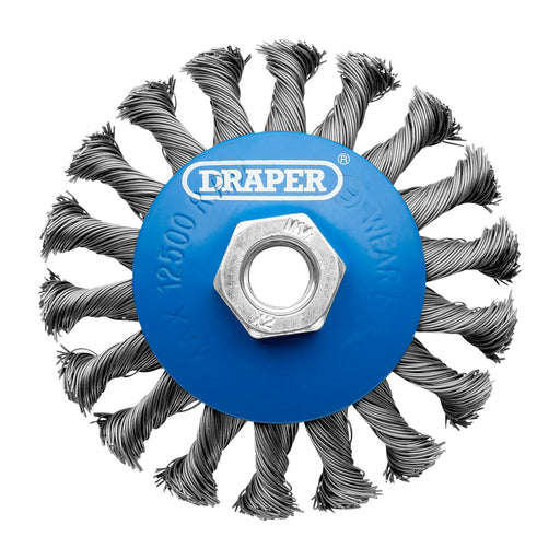 Steel-Bevelled-Twist-Knot-Wire-Wheel-Brush,-100mm,-M14