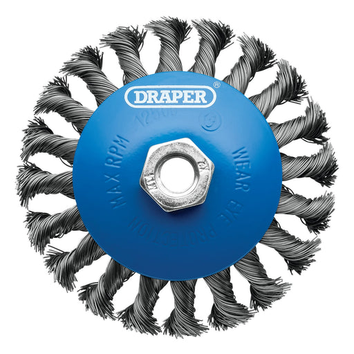 Steel-Bevelled-Twist-Knot-Wire-Wheel-Brush,-115mm,-M14