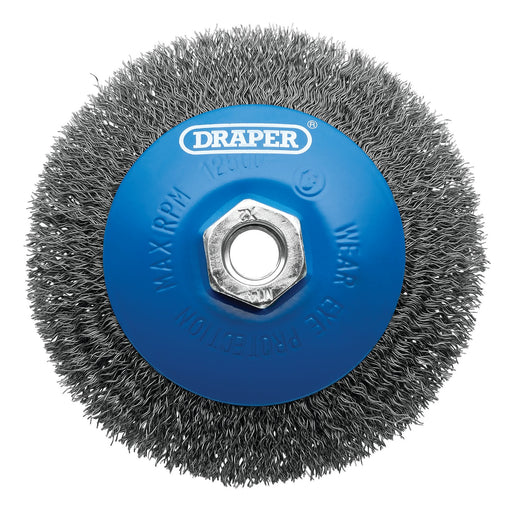 Steel-Bevelled-Crimped-Wire-Wheel-Brush,-115mm,-M14