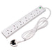 Six-Socket-Surge-Protected-Extension-Lead-with-Neon-Indicator,-2m