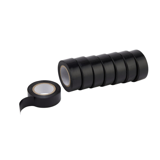 Draper-Expert-Insulation-Tape,-10m-x-19mm,-Black-(Pack-of-8)