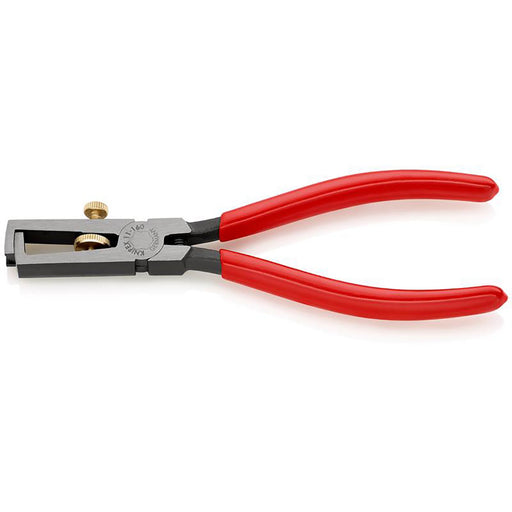 KNIPEX-11-01-160-Insulation-Stripper-with-opening-spring,-universal-plastic-coated-black-atramentized,-160mm