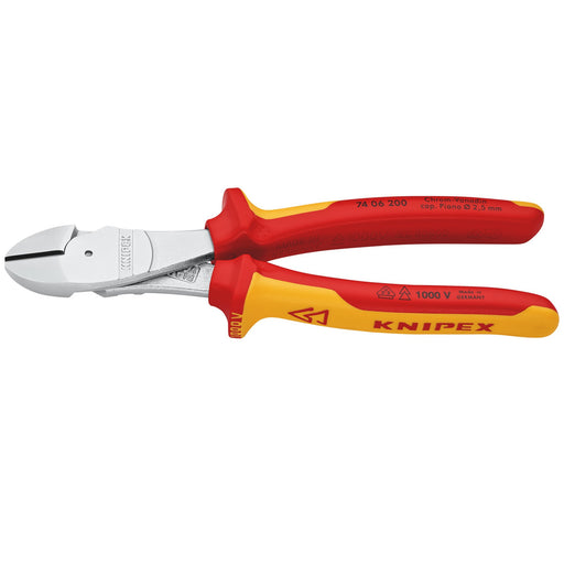 KNIPEX-74-06-200-VDE-High-Leverage-Diagonal-Cutter,-200mm