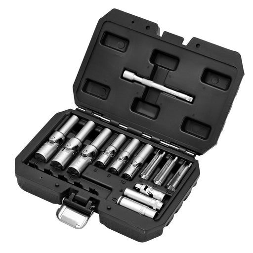 Thin-Wall-PSG-Glow-Plug-Socket-Set,-3/8"-and-1/4"-Sq.-Dr.-(18-Piece)