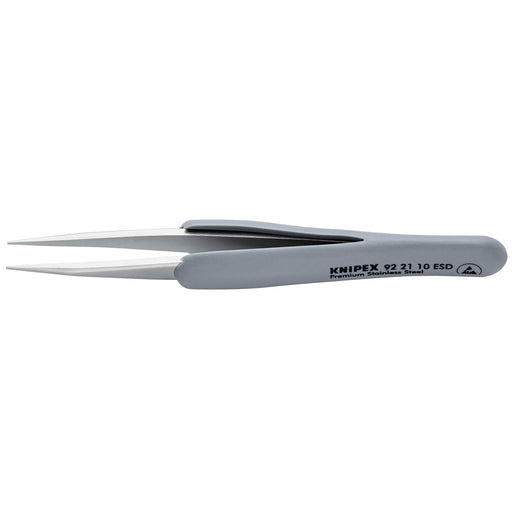 KNIPEX-92-21-10-ESD-Precision-Tweezers-with-rubber-handles-ESD,-123mm