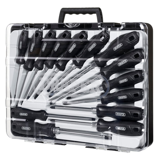Hard-Grip-Screwdriver-Set-with-Draper-TX-STARÂ®-(14-Piece)