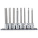 Long-Metric-Hex.-Socket-Bit-Set,-3/8"-Sq.-Dr.,-100mm-(8-Piece)