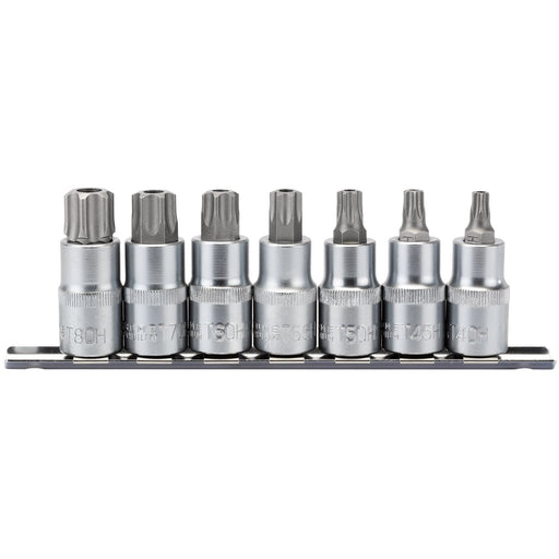 Draper-TX-STARÂ®-Security-Socket-Bit-Set,-1/2"-Sq.-Dr.,-55mm-(7-Piece)