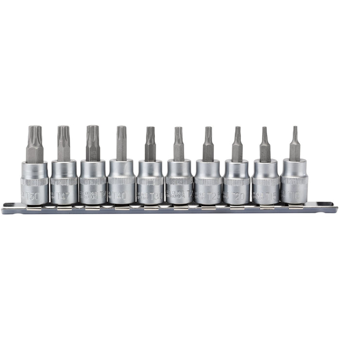 Draper-TX-STAR®-Plus-Socket-Bit-Set,-3/8"-Sq.-Dr.,-48mm-(10-Piece)