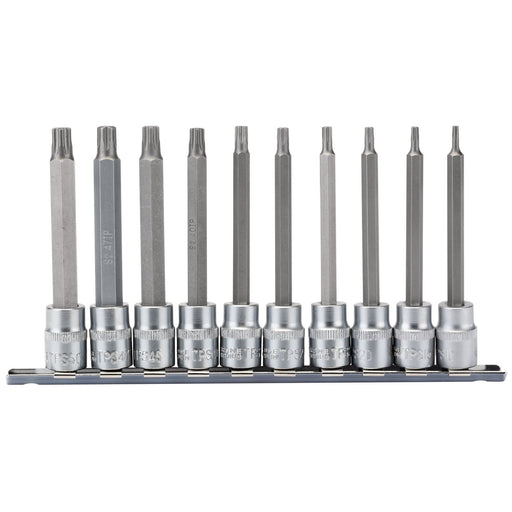Draper-TX-STAR®-Plus-Socket-Bit-Set,-3/8"-Sq.-Dr.,-100mm-(10-Piece)