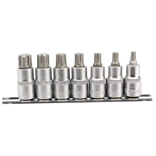Draper-TX-STAR®-Plus-Socket-Bit-Set,-1/2"-Sq.-Dr.,-55mm-(7-Piece)