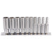 Metric-Deep-Socket-on-Metal-Rail,-1/4"-Sq.-Dr.-(10-Piece)