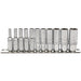 Imperial-Deep-Socket-on-Metal-Rail,-1/4"-Sq.-Dr.-(11-Piece)
