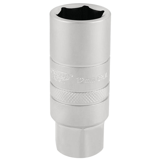 12mm-Thread-6-Point-Satin-Chrome-Spark-Plug-Socket,-3/8"-Sq.-Dr.,-18mm