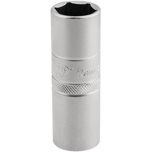 10mm-Thread-6-Point-Satin-Chrome-Spark-Plug-Socket,-1/2"-Sq.-Dr.,-16mm