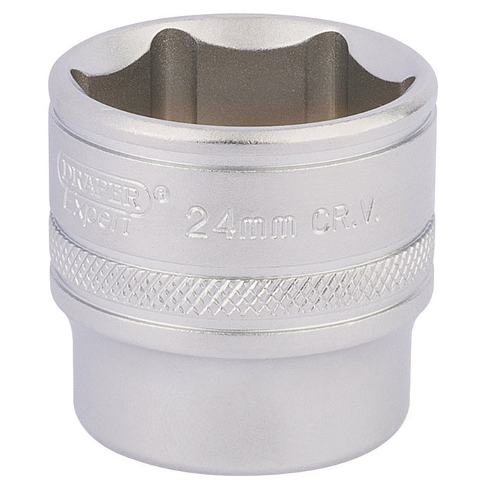 Draper-HI-TORQ®-6-Point-Socket,-3/8"-Sq.-Dr.,-24mm