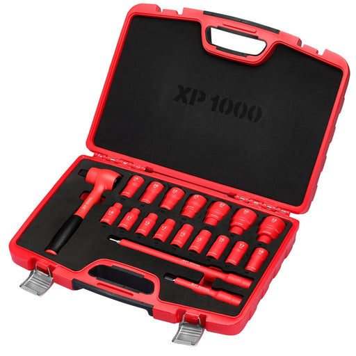 XP1000Â®-VDE-Metric-Socket-Set,-1/2"-Sq.-Dr.-(19-Piece)