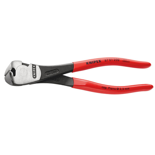 KNIPEX-67-01-140-High-Leverage-End-Cutting-Nippers,-140mm