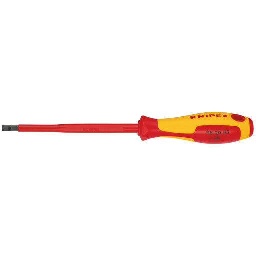 KNIPEX-98-20-55-VDE-Insulated-Slotted-Screwdriver,-5.5-x-125mm...