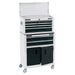 Combined-Roller-Cabinet-and-Tool-Chest,-6-Drawer,-24",-White