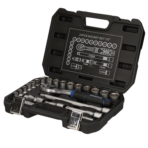 Draper-HI-TORQ®-Metric-Socket-Set,-1/2"-Sq.-Dr.-(23-Piece)