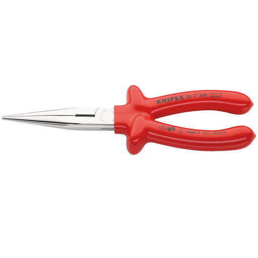 KNIPEX-26-17-200-VDE-Snipe-Nose-Side-Cutting-Pliers,-200mm