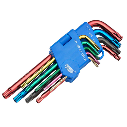 Draper-TX-STARÂ®-Security-Coloured-Hex.-Key-Set-(9-Piece)