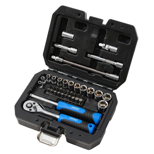 Draper-HI-TORQÂ®-Metric-Socket-and-Bit-Set,-1/4"-Sq.-Dr.-(40-Piece)