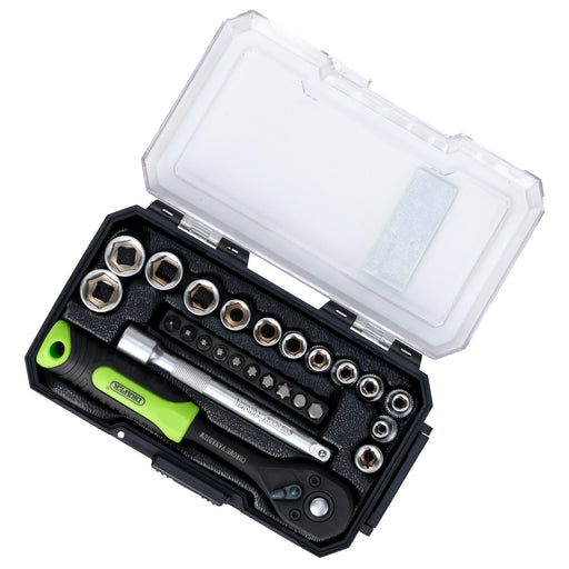 Draper-HI-TORQÂ®-Metric-Socket-and-Bit-Set,-1/4"-Sq.-Dr.-(25-Piece)