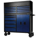 BUNKERÂ®-13-Drawer-Combined-Roller-Cabinet-and-Tool-Chest,-52",-Blue