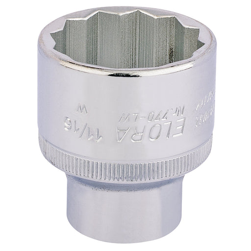 Elora-Whitworth-Bi-Hexagon-Socket,-1/2"-Sq.-Dr.,-11/16"
