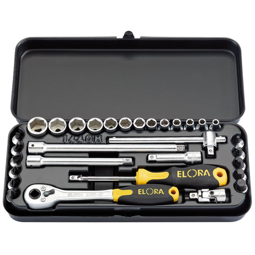 Elora-Metric-Socket-Set,-1/4"-Sq.-Dr.-(31-Piece)