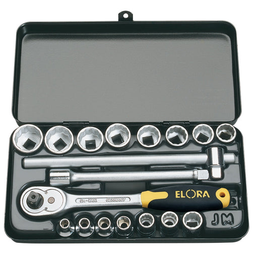 Elora-Metric-Socket-Set,-3/8"-Sq.-Dr.-(18-Piece)
