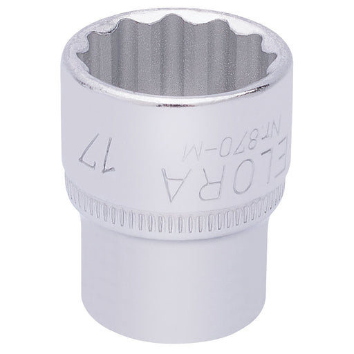 Elora-Bi-Hexagon-Socket,-3/8"-Sq.-Dr.,-17mm