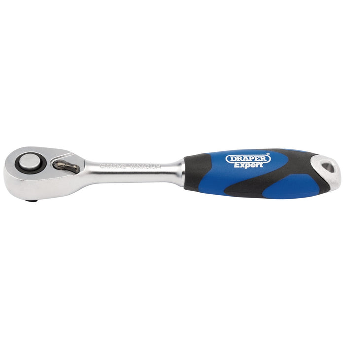 Draper-Expert-Soft-Grip-Reversible-Ratchet,-1/4"-Sq.-Dr.,-72-Tooth