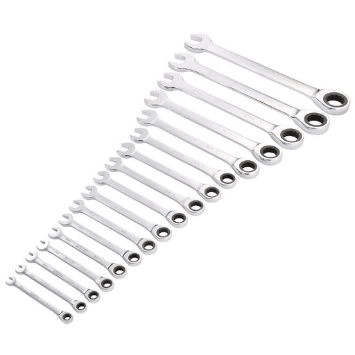 Draper-HI-TORQ®-Metric-Ratchet-Combination-Spanner-Set-(17-Piece)