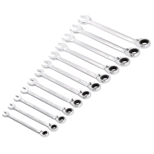 Draper-HI-TORQÂ®-Metric-Reversible-Ratchet-Combination-Spanner-Set-(12-Piece)