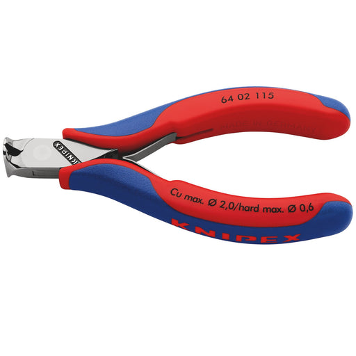 KNIPEX-64-02-115-Electronics-End-Cutting-Nipper-with-multi-component-grips,-115mm