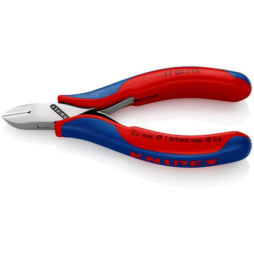 KNIPEX-77-02-115-Electronics-Diagonal-Cutter-with-box-joint-with-multi-component-grips,-115mm