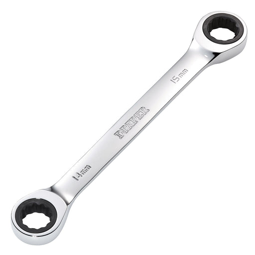 Draper-HI-TORQÂ®-Metric-Double-Ratchet-Ring-Spanner,-14-x-15mm