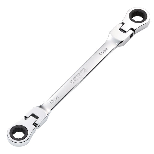 Draper-HI-TORQÂ®-Metric-Flexible-Head-Double-Ring-Ratchet-Spanner,-10-x-11mm