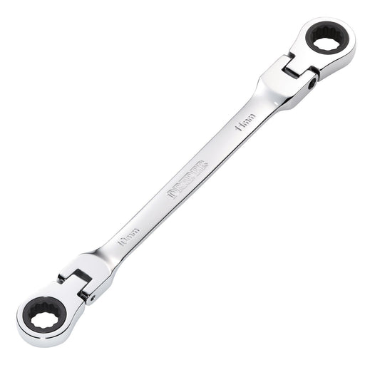 Draper-HI-TORQ®-Metric-Flexible-Head-Double-Ring-Ratchet-Spanner,-10-x-11mm