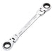 Draper-HI-TORQÂ®-Metric-Flexible-Head-Double-Ring-Ratchet-Spanner,-18-x-19mm