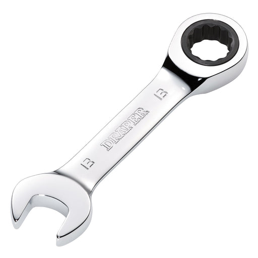 Draper-HI-TORQÂ®-Metric-Stubby-Ratchet-Combination-Spanner,-13mm