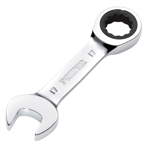 Draper-HI-TORQÂ®-Metric-Stubby-Ratchet-Combination-Spanner,-17mm