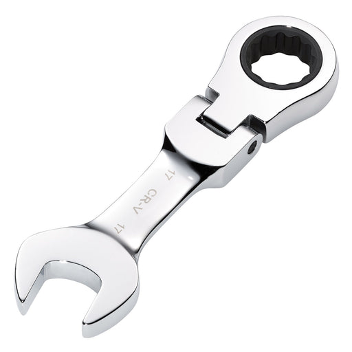 Draper-HI-TORQÂ®-Metric-Stubby-Flexible-Head-Ratchet-Combination-Spanner,-17mm