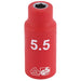 Fully-Insulated-VDE-Socket,-1/4"-Sq.-Dr.,-5.5mm